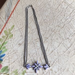Vintage purple enamel necklace